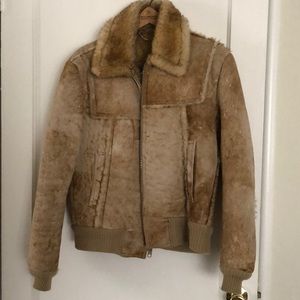 Vintage Gino Leathers shearling bomber jacket